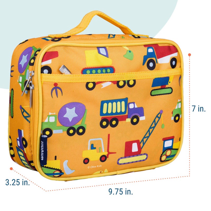 Wildkin Kids Insulated Lunch Box Bag for Boys & Girls  Reusable Kids Lunch Box is Perfect for Early Elementary Daycare School Travel  Ideal for Hot or Cold Snacks & Bento Boxes (Under Construction) - Image 4